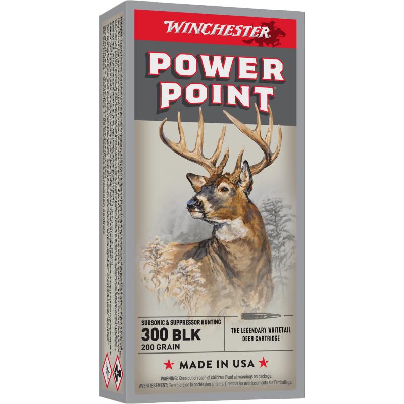 POWER-POINT, SUBSONIC, 300 Blackout, 200 Grain, Ballistic Tip, 20 Round Box X300BLKX