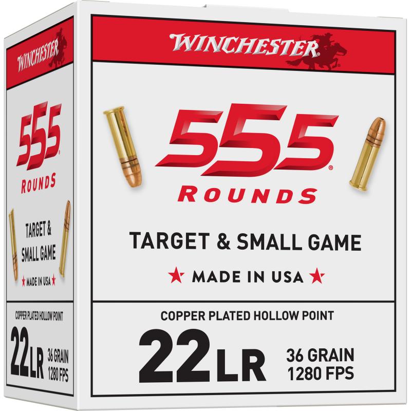 .22 Long Rifle Bulk Pack 36 Grain Copper Plated Hollow Point 555 Round Bulk Pack