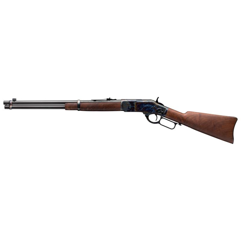 1873, Competition Carbine High Grade, Lever Action, 45 Long Colt, 20" Round Barrel, Brushed Polish Blued Barrel, Color Case Hardened Receiver, Walnut Stock, Marbles Front Sight with Semi Buckhorn Rear, 10 Rounds 534280141