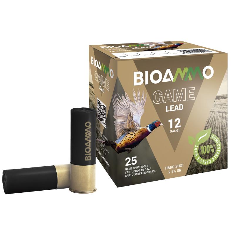 BIOAMMO, PHEASENT Gauge, 2.75", #4, 1-1/4 oz, Lead Shotshell, 25 Round Box BL3640E