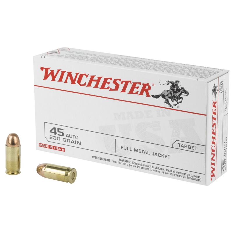 USA Brand .45 ACP 230 Grain Full Metal Jacket 50 Per Box