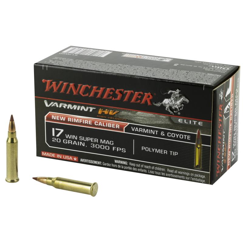Varmint High Velocity .17 Winchester Super Magnum 20 Grain V-Max 50 Per Box
