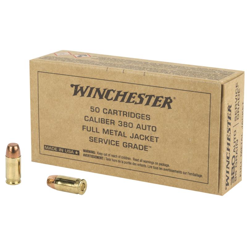Service Grade, 380ACP, 95Gr, Full Metal Jacket, 50 Round Box SG380W