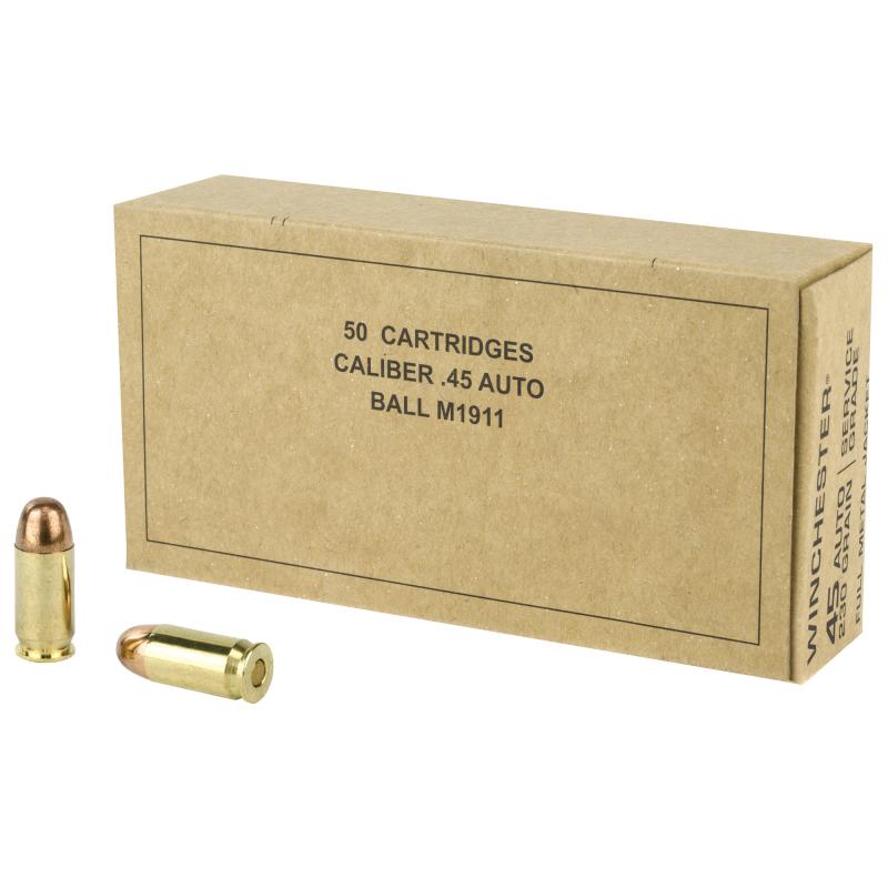 Winchester Service Grade |45ACP 230GR FMJ 865FPS 50