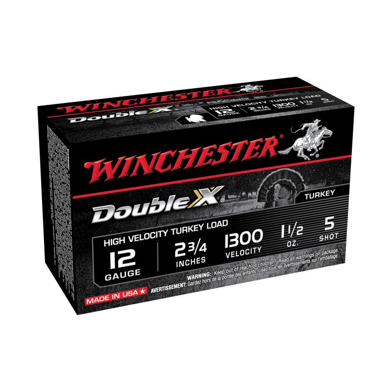 Double X High Velocity Turkey Loads Copper Plated Buffered 12 Gauge 2.75 Inch 1300 FPS 1.5 Ounce 5 Shot