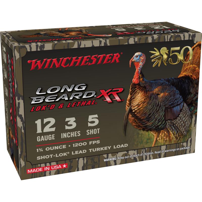Long Beard XR, 12 Gauge 3", #5, 1.75oz, Shotshell,50th Anniversary Edition, 10 Round Box STLB1235N