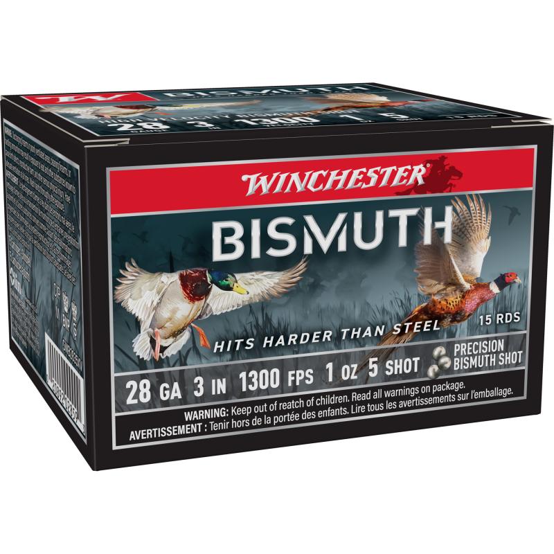 Bismuth, 28 Gauge, 3", #5, 1oz, Shotshell, 15 Round Box SWB2835XV