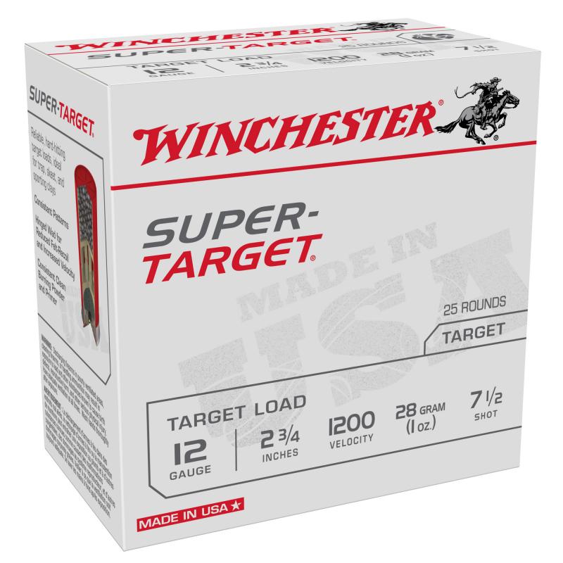 SUPER-TARGET, TARGET LOAD, 12 Gauge 2.75", #7.5, 1 oz, Shotshell, 25 Round Box TRGT12007