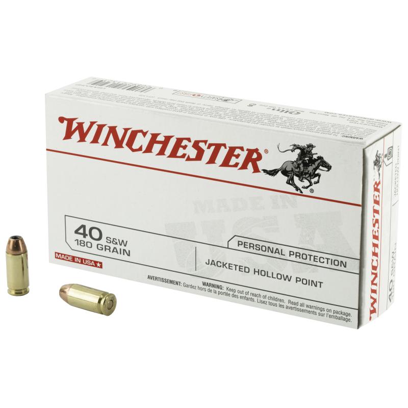USA Brand .40 Smith & Wesson 180 Grain Jacketed Hollow Point 50 Per Box