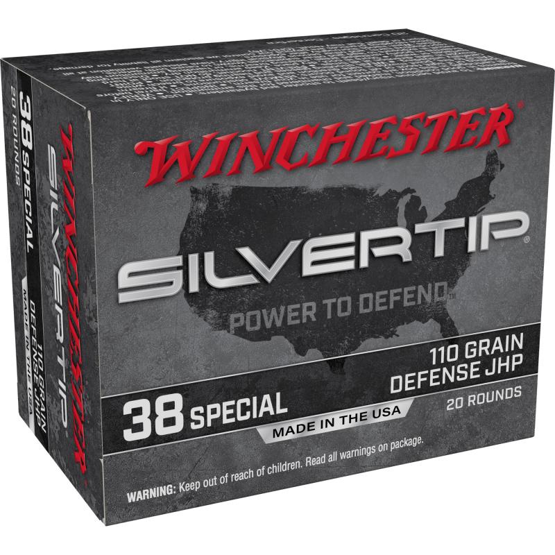 Silvertip, 38 Special, 110 Grain, Hollow Point, 20 Rounds W38ST