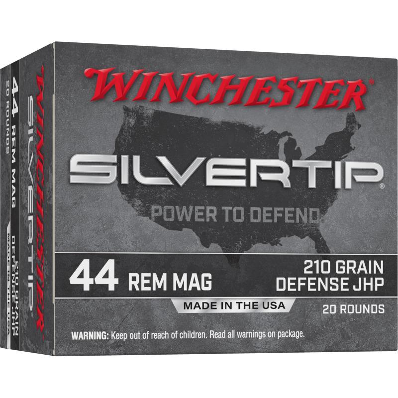 SILVERTIP, 44 Magnum, 210 Grain, Jacketed Hollow Point, 20 Round Box W44MST