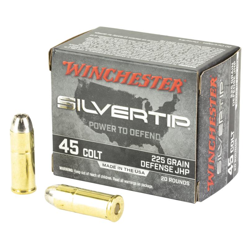 Silvertip, 45 Long Colt, 225 Grain, Jacketed Hollow Point Bullet, 20 Round Box W45CST