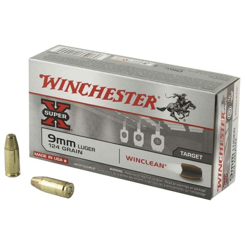WinClean 9mm Luger 124 Grain Brass Enclosed Base