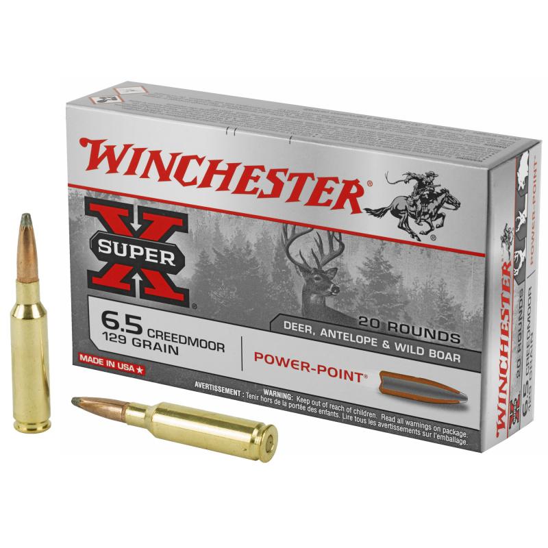 Super-X, 6.5 Creedmoor, 129 Grain, Power Point, 20 Round Box X651