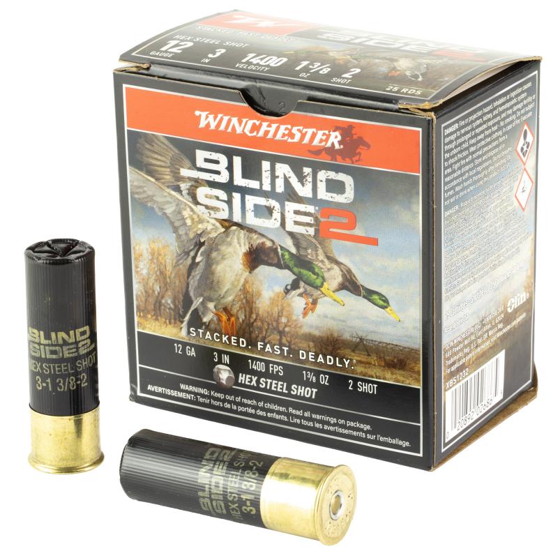 Blind Side 2, 12 Gauge, 3", #2, Shotshell, 25 Round Box XBS1232