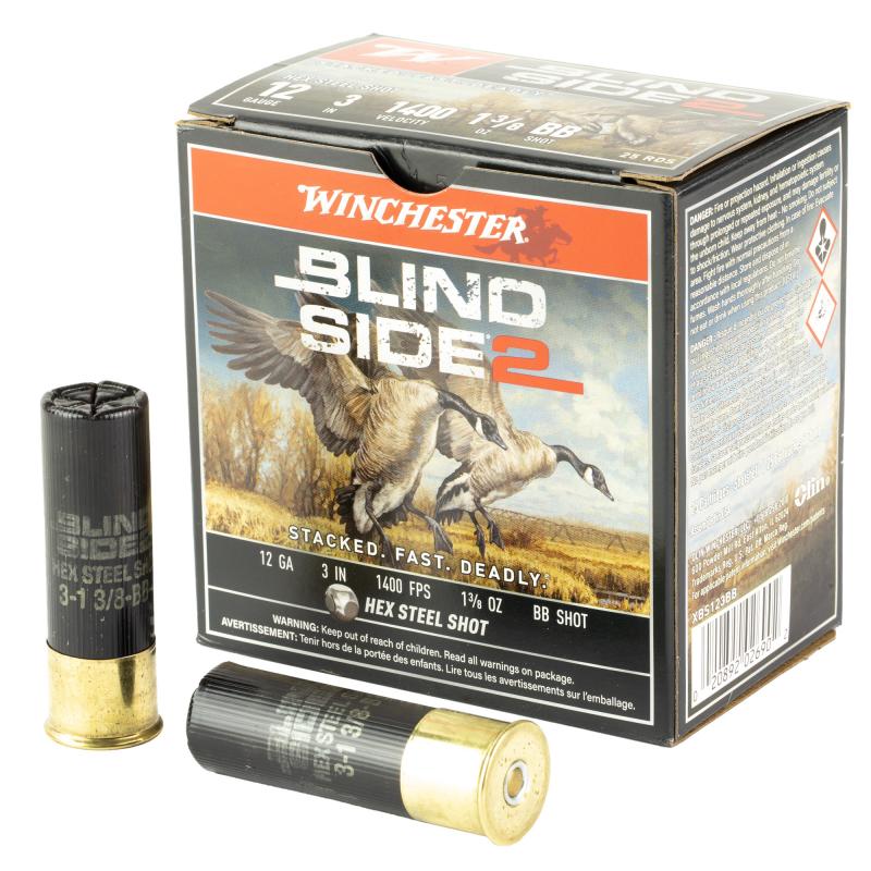 Blind Side 2, 12 Gauge, 3", #BB, Shotshell, 25 Round Box XBS123BB
