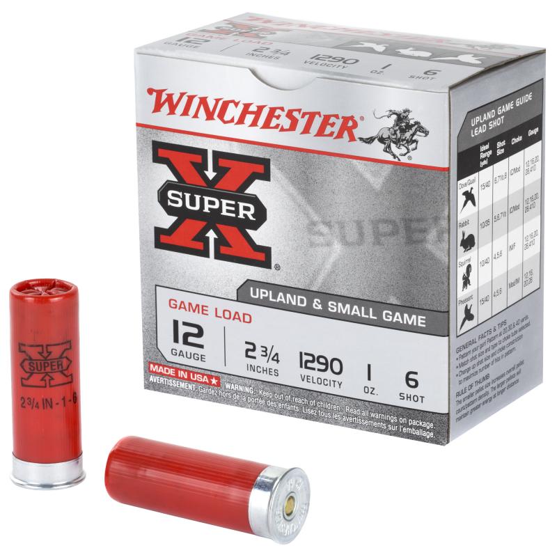 Super-X Game Load 12 Gauge 2.75 Inch 1290 FPS 1 Ounce 6 Shot
