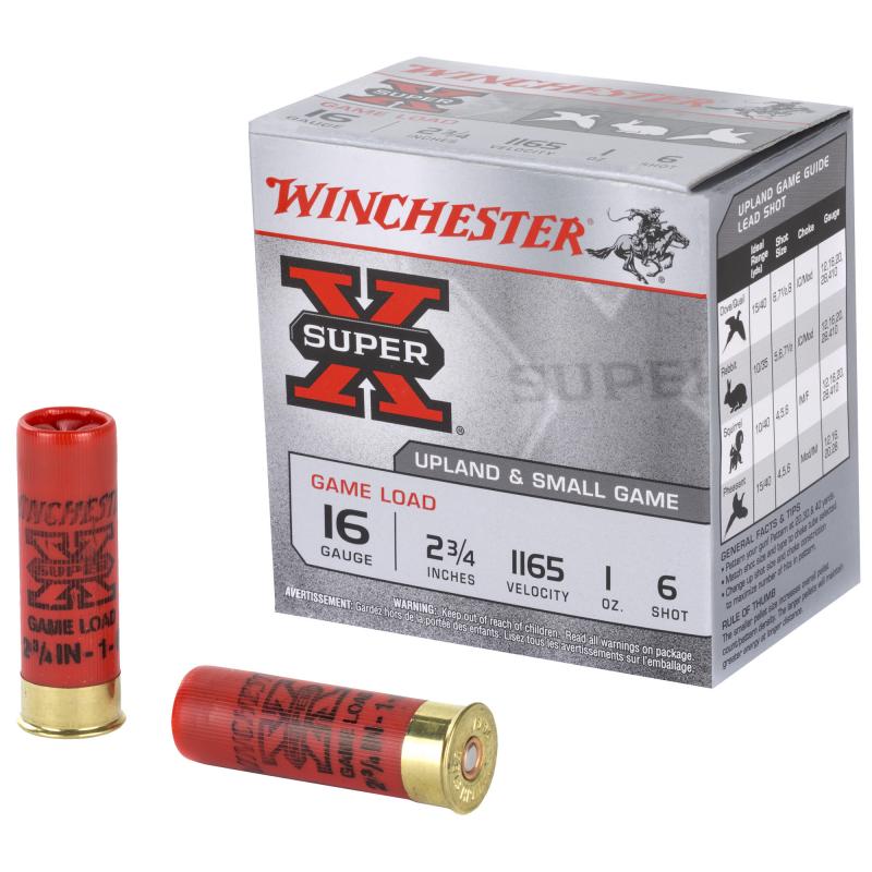 Super-X Game Load 16 Gauge 2.75 Inch 1165 FPS 1 Ounce 6 Shot
