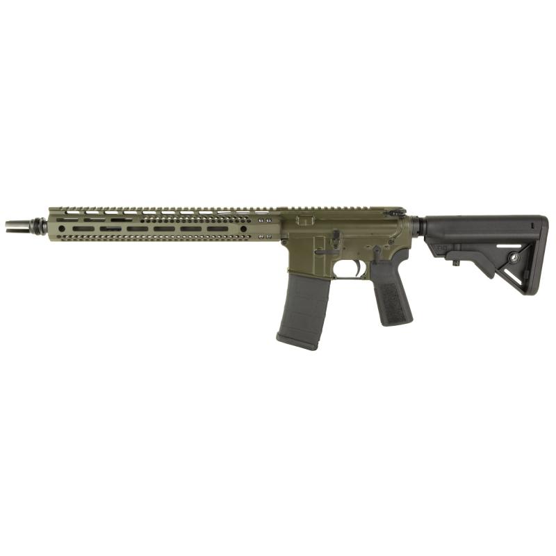 15M, Semi-automatic Rifle, AR, 556 NATO, 14.5" Barrel with Pinned Silencer Co ASR Muzzle Device (16" OAL), Cerakote Finish, Olive Drab Green, Mid Length Gas System, 13.7" Free Float M-LOK Handguard, B5 Stock and Grip, 30 Rounds, 1 Magazine T15M-556-14-AS