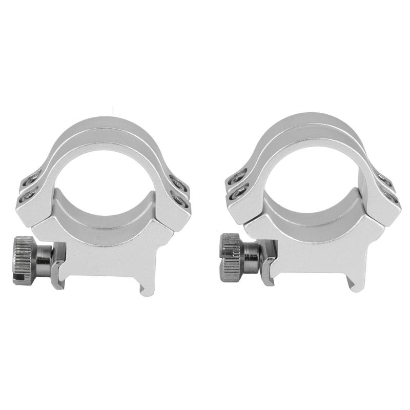 Weaver Quad Lock Detachable Aluminum Rings 1 Inch High Silver