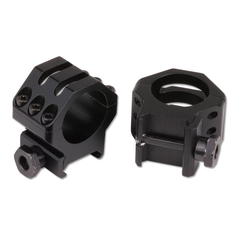6-Hole Tactical Picatinny Ring Extra-High Matte Black 30mm