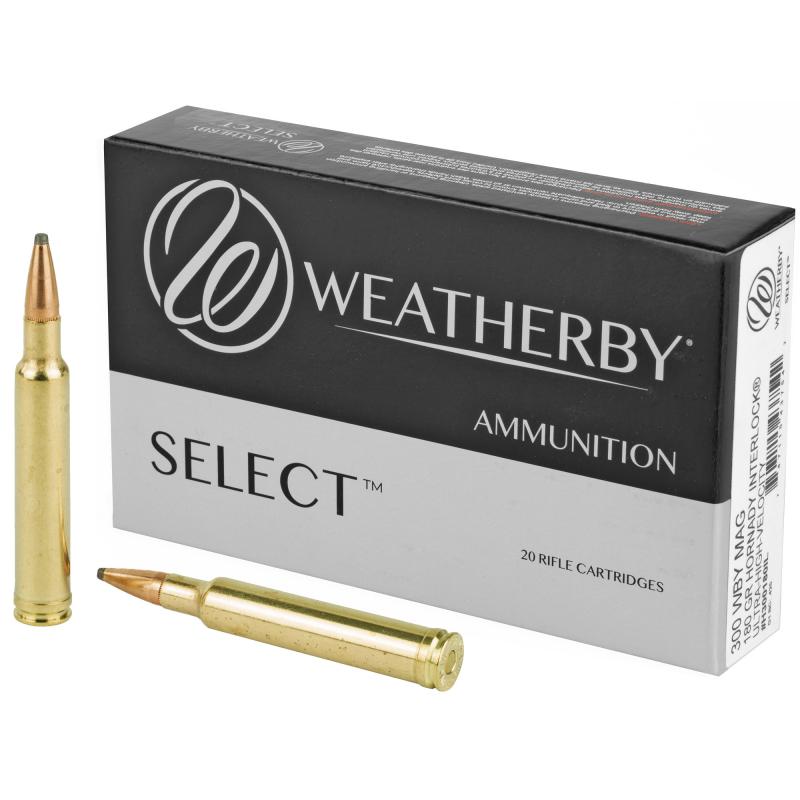 Select Ammunition, 300 Weatherby, 180 Grain, Interlock, 20 Round Box G300180SR