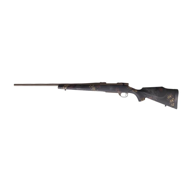 Vanguard Talus, Bolt Action Rifle, 6.5 PRC, 24" Spiral Fluted #2 Contour Barrel, Threaded 1/2-28, 1:8" Twist, Cerakote Finish, Patriot Brown, Graphite Black Bolt and Knob, Weatherby Monte Carlo Stock, Rust Brown/Smoke/Stone Sponge Paint, Two Stage Adjust