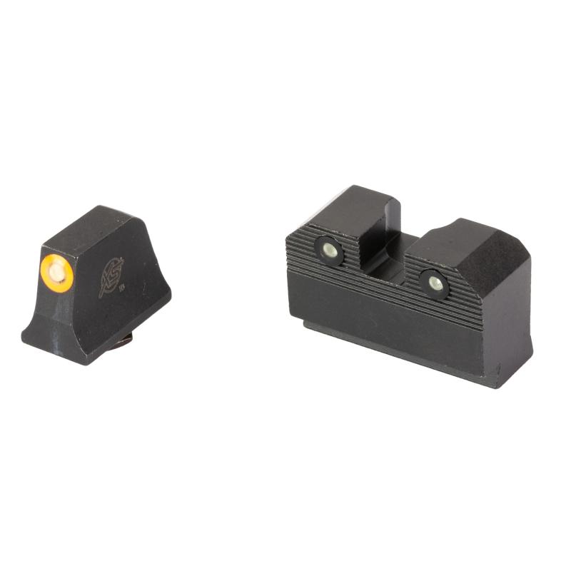 R3D 2.0, Suppressor Height Night Sight, For Glock  20/21/29/30/30S/37/41, Orange Front Outline, Green Front/Rear Tritium GL-R205P-6N