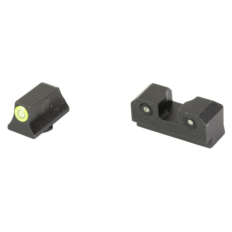 R3D 2.0, Suppressor Height Night Sight, For Glock 43, Green Front Outline, Green Front/Rear Tritium GL-R206P-6G