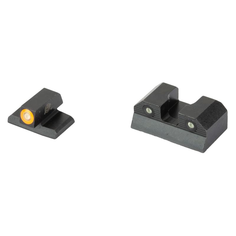 R3D, 2.0, Tritium Night Sight, For HK VP9, Standard Height, Orange Front Outline, Green Tritium Front/Rear HK-R201P-6N