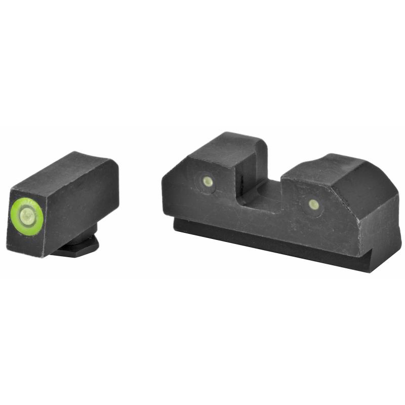RAM Night Sights, Green Front Dot, Fits Glock 20,21,29,30,30S,37,41, Steel/Blued GL-R013P-6G
