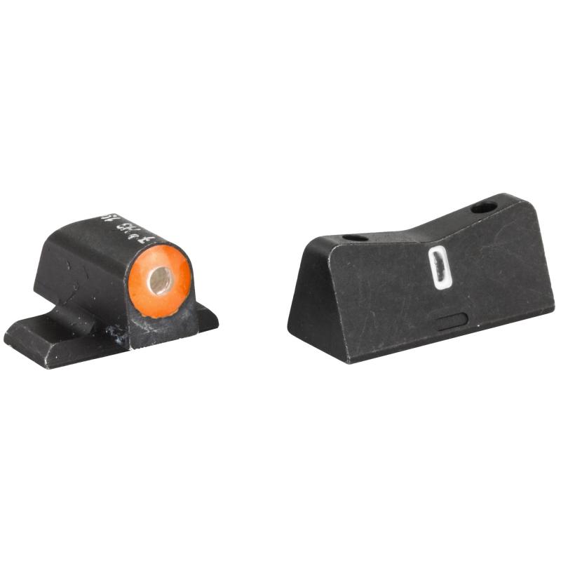 DXT2 Big Dot Tritium Front, White Stripe Express Rear, Fits Sig Sauer Models: P225, P226, P229, P320, Springfield XD, XDm, XDs, Green with Orange Outline SI-0013S-5N