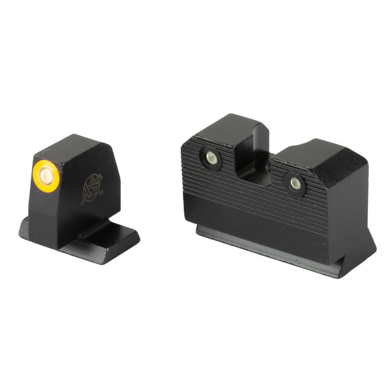 R3D 2.0, Suppressor Height Night Sight, For S&W M&P OR Full Size & Compact, Orange Front Outline, Green Tritium Front/Rear SW-R205P-6N