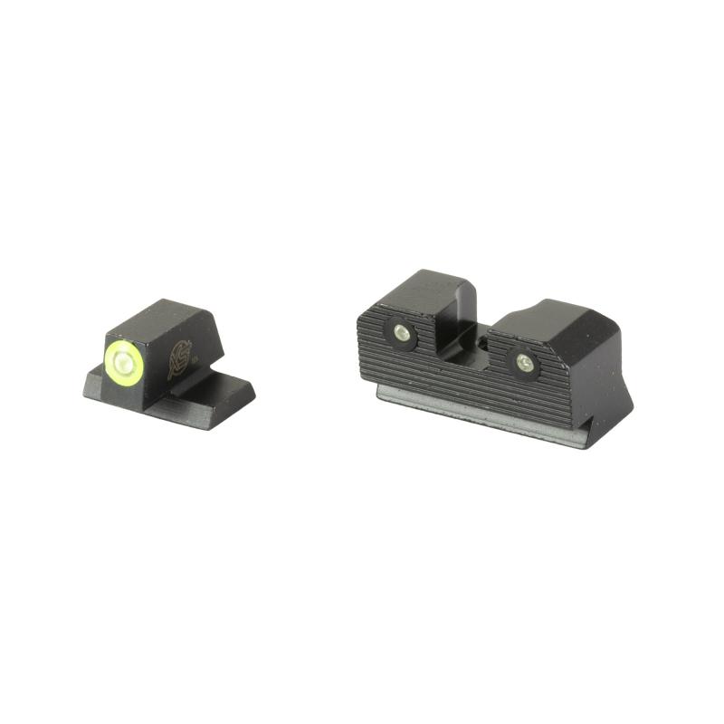 R3D 2.0, Tritium Night Sight, Fits S&W M&P OR Full Size & Compact, Green Front Outline, Green Tritium Front/Rear SW-R206P-6G