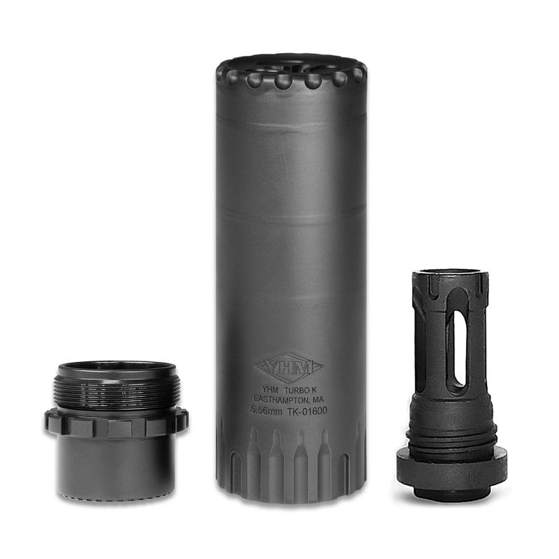TURBO T3 Suppressor, 556NATO, Rifle Suppressor, 5.59", Matte Finish, Black, Includes QD Mount/Flash Hider, 1/2x28 YHM-2175-28