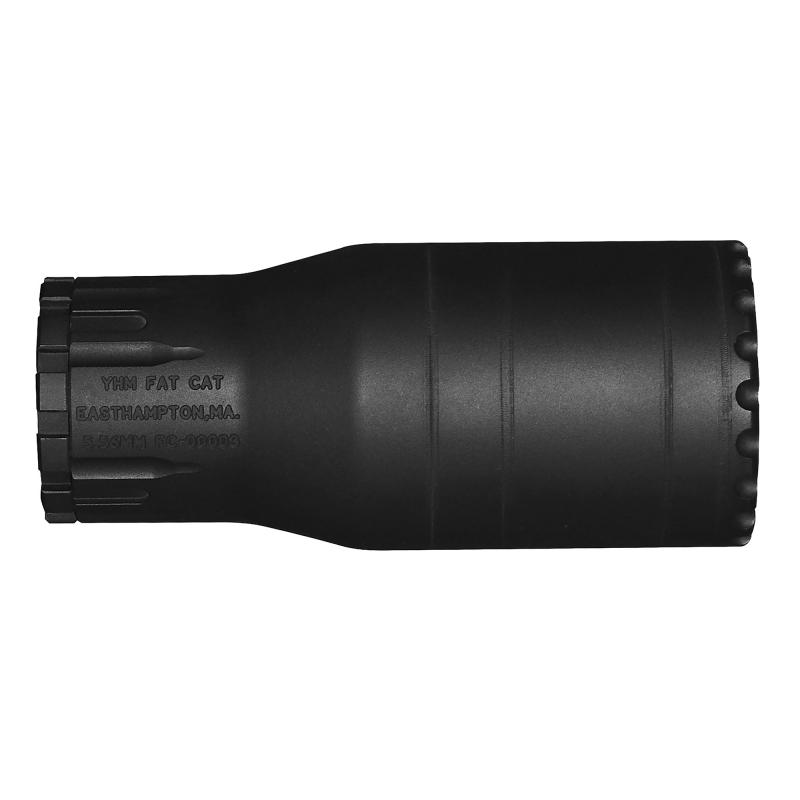 Fat Cat, Suppressor, 556NATO, 1/2"-28 sRx Mount with Cat Endcap, Steel, Black YHM-2210-MB-28