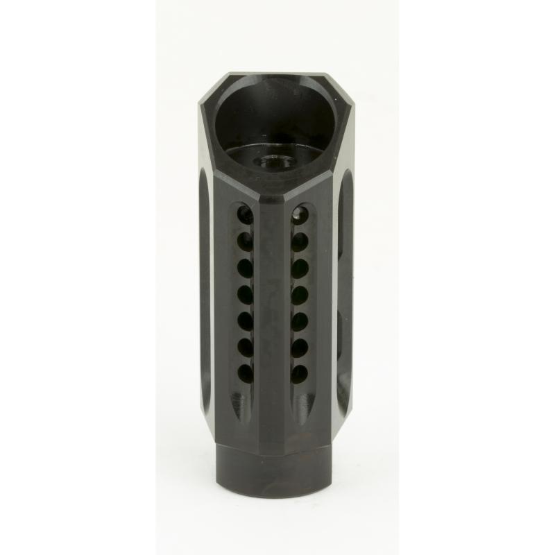 Slant Brake/Compensator, Muzzle Brake, 556NATO, Black, 1/2-28, Fits AR-15 YHM-26-MB-A
