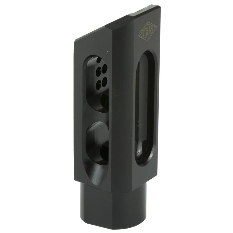 Slant Brake/Compensator, Muzzle Brake, 30 Caliber, Black, 5/8X24, AR YHM-3085-MB-A