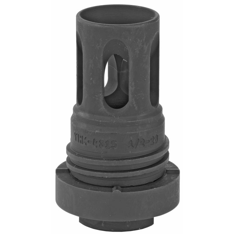 Mini QD Flash Hider, Matte Black, 1/2-28" Thread, Fits Turbo T2, Turbo K, Resonator, Resonator R2, Resonator K, Nitro .30, All Phantom .30 caliber YHM-4315-28A