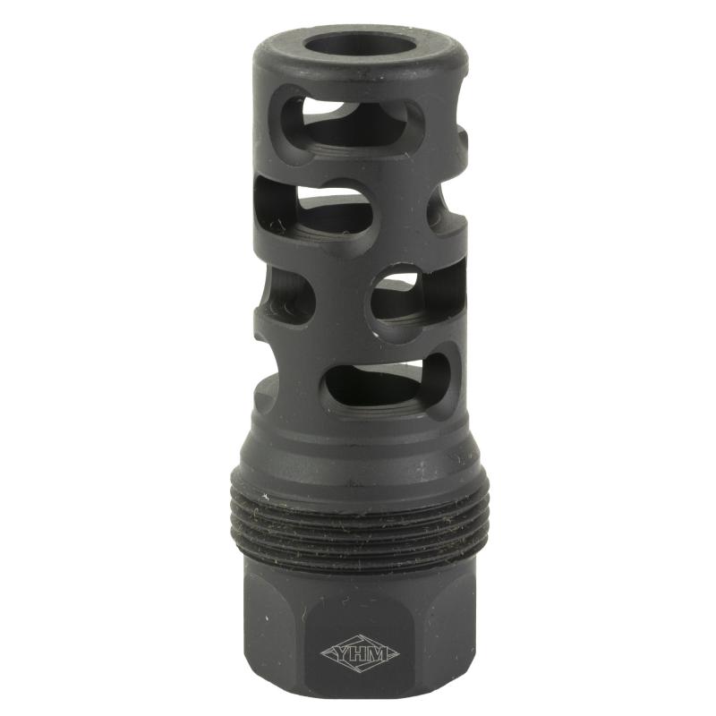 sRx Muzzle Brake, 1/2-28, Compatible with sRx Low Profile Adapter, Attaches to Suppressors with 1-3/8"x24 Thread Pitch, Black Oxide Finish YHM-4405-MB-28