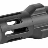 Flash Hider, 3 Lug, 9MM, 1/2x28 Threads, 1.42" Length, Nitride Finish, Black Color ANGAA093LHB28