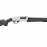 Meriva 3-1 Pump Shotgun, 12 Gauge, 3" Chamber, 2 Chrome Barrel Set, 18.5" Cylinder Smooth Barrel and 18.5" Vent Rib Barrel, Black Polymer Stock and Black Polyer Pistol Grip, 5Rd MR25-P101-MC