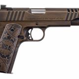 Old Glory Special Edition 1911, Semi-automatic, Metal Frame Pistol, Full Size, 45ACP, 5" Barrel, Steel, Bronze and Black Distressed Cerakote Finish, Aluminum Engraved Grips, Night Sights, 7 Rounds, 1 Magazine 1911TCAC11N