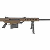 Barrett, 82A1, Semi-automatic, 416 Barrett, 29" Fluted Barrel, Coyote Finish, Synthetic Stock, 10Rd, Carry Case, 1 Magazine, Monopod Included 18861