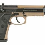 M9A3, Semi-automatic, Full Size, 9MM, 5", Alloy, Flat Dark Earth/Black, 17Rd, 3 Mags, Ambidextrous J92M9A3M4