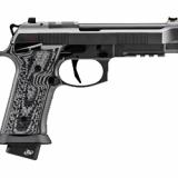 80X Cheetah, Semi-automatic Pistol, Double/Single Action, Metal Frame, Compact, 380 ACP, 3.9" Silver Barrel, Black Slide, Olive Drab Green Frame, Optics Ready, Ambidextrous Safety, Interchangeable Front Sight, 13 Rounds, 2 Magazines SPEC0712A