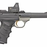 Buck Mark Plus Practical, Semi-automatic, 22 LR, 5.5" Barrel, Blued Finish, Aluminum Frame, Matte Gray Finish, URX Grip, Thumb Safety, Adjustable Rear Sight & Fiber Optic Front Sight, 10Rd, 2 Magazines, Inlcudes Crimson Trace Red Dot Sight 051568490