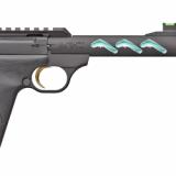 Buck Mark Plus Vision Mountain, Semi-automatic, 22 LR, 5.875" Skeletonized Barrel, Threaded, Compensator, Robin's Egg Blue Cerakote Inner Barrel, Black Anodized Outer Barrel, Black Anodized Aluminum Frame, UFX Grip, Thumb Safety, Adjustable Rear Sight &