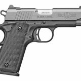 1911-380, Black Label Pro, Compact, Semi-automatic, 1911, 380 ACP, 3.625" Barrel, Black and Tungsten Two-Tone Color, Cerakote Finish, Composite Frame, Ambidextrous Thumb Safety, Composite Grips, White 3 Dot Sights, 8Rd, 2 Magazines 051975492