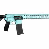 Spec+, Semi-automatic Rifle, AR, 223 Remington/556NATO, 16" Chrome-Moly Barrel, Anodized Finish, Tiffany Blue, MFT Pistol Grip, MFT Stock, Black, 30 Rounds, 1 Magazine BRO-FUSION-TBB